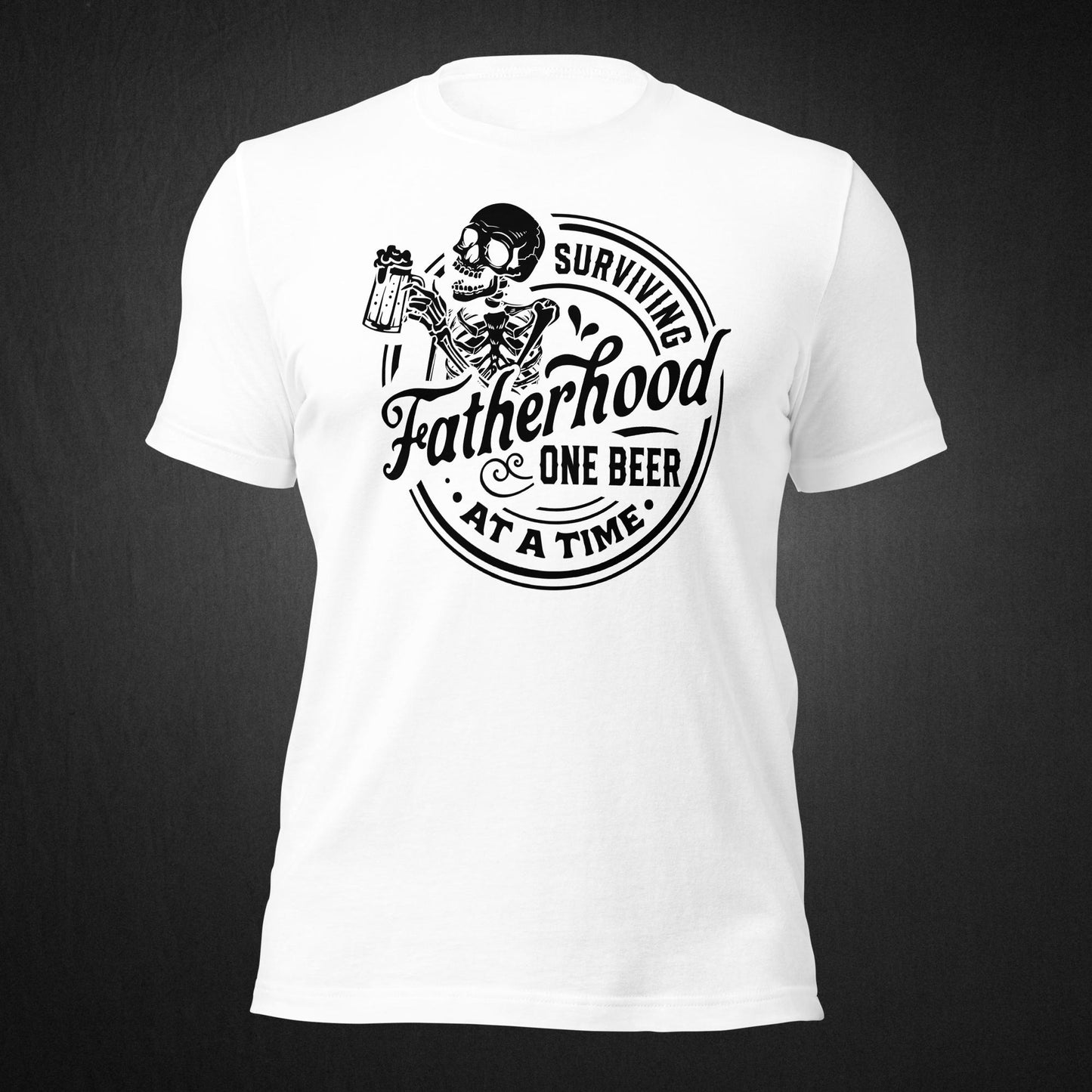 Surviving Fatherhood One Beer at a Time Skeleton - T-shirt